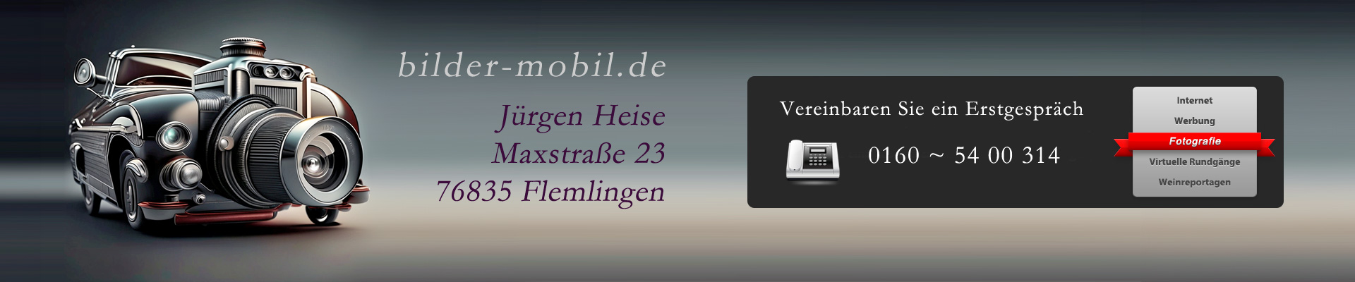 Jürgen Heise Fotografie und Design aus einer Hand.